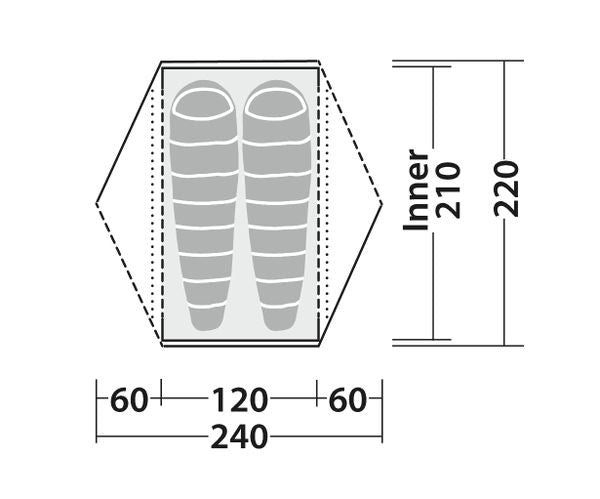 Aster 2p Pro Kupoltält GREEN / EN STL