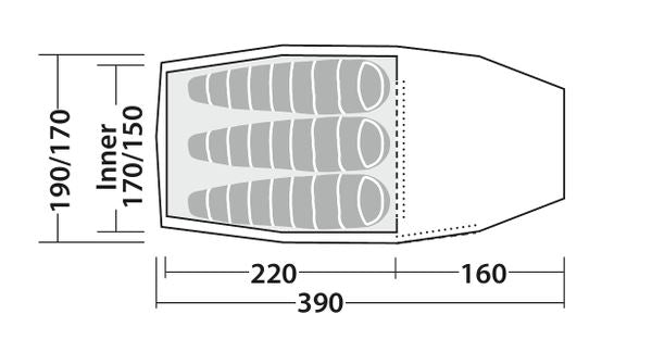 Sage 3p Pro Tunneltält GREEN / EN STL