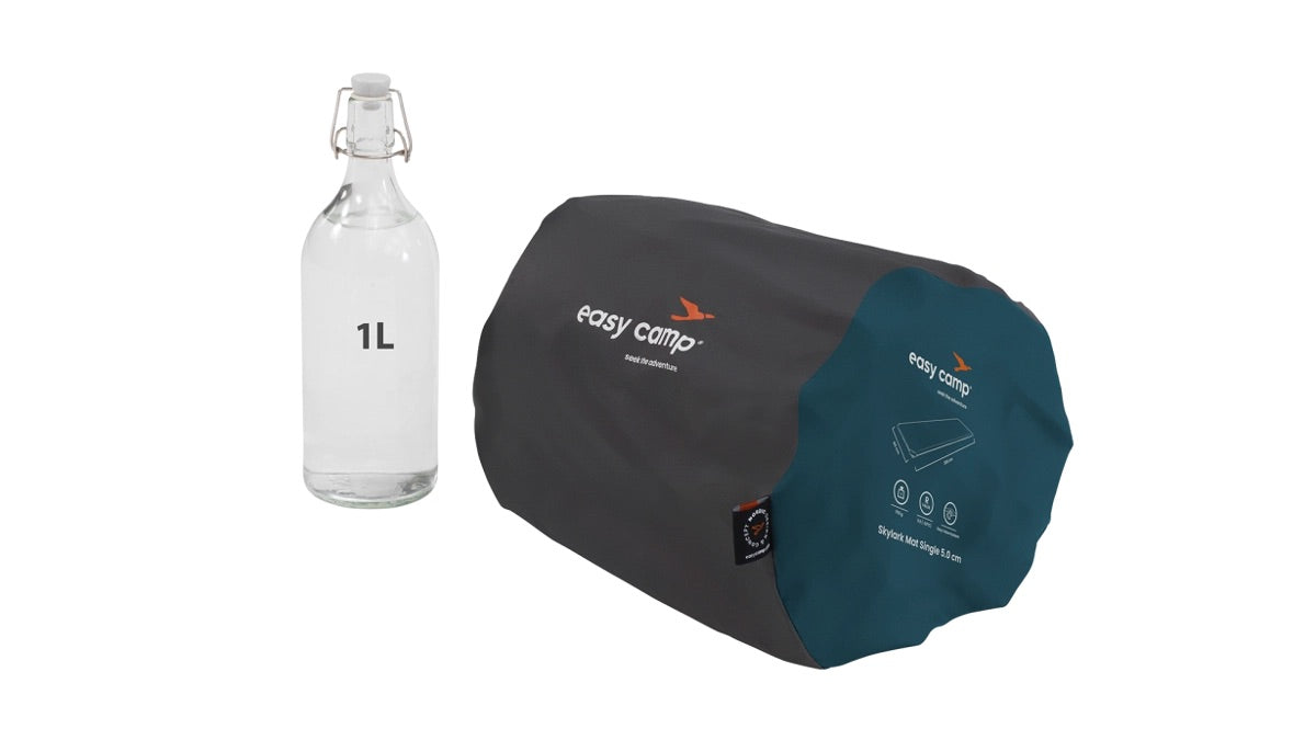 Skylark Single Selfinflated mat 5 cm BLACK & GREY / 200 X 60 X 5 CM