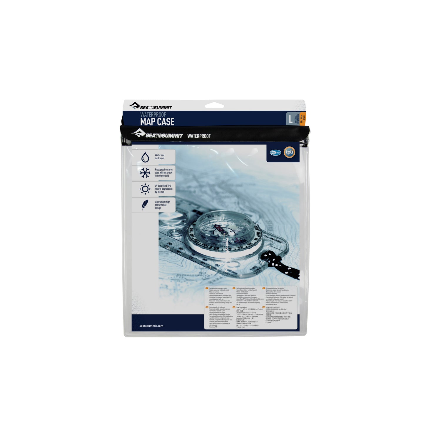 Map Case Standard Waterproof L 28X33CM CLEAR / EN STL