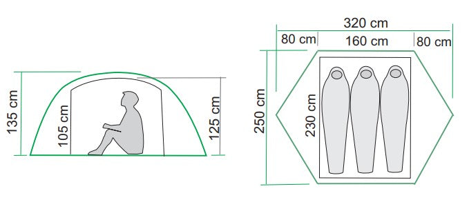 Stetind 3 Polar BLUE/ORANGE / ONE SIZE