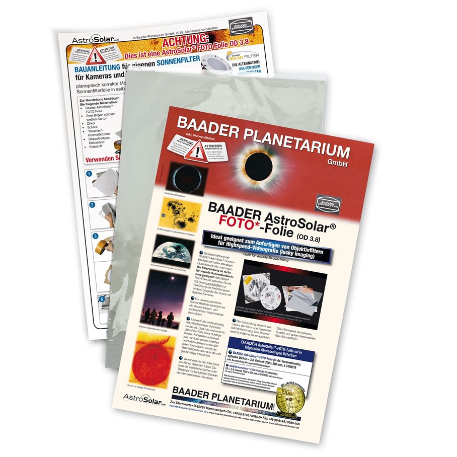Astrosolar folie fotografisk 25x20 cm EN STL