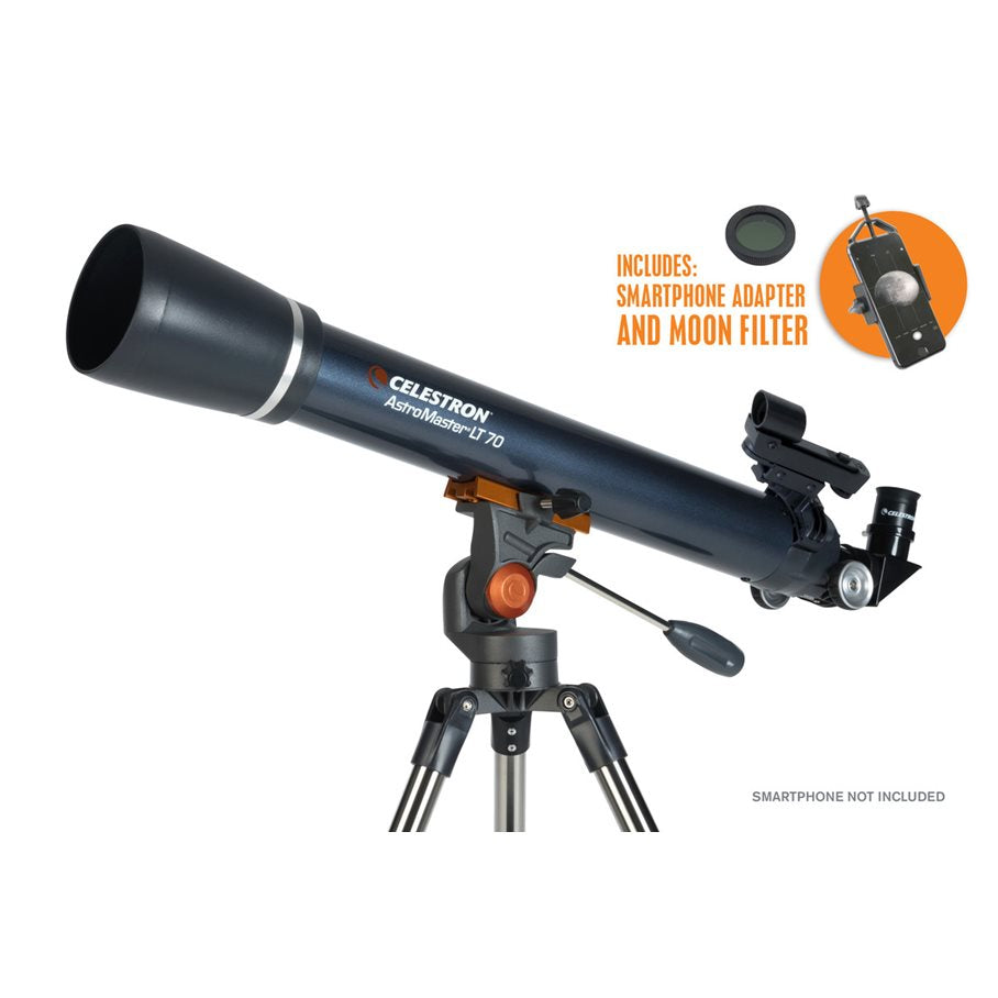 AstroMaster LT 70AZ refraktor med smartphoneadapter & månfilter EN STL