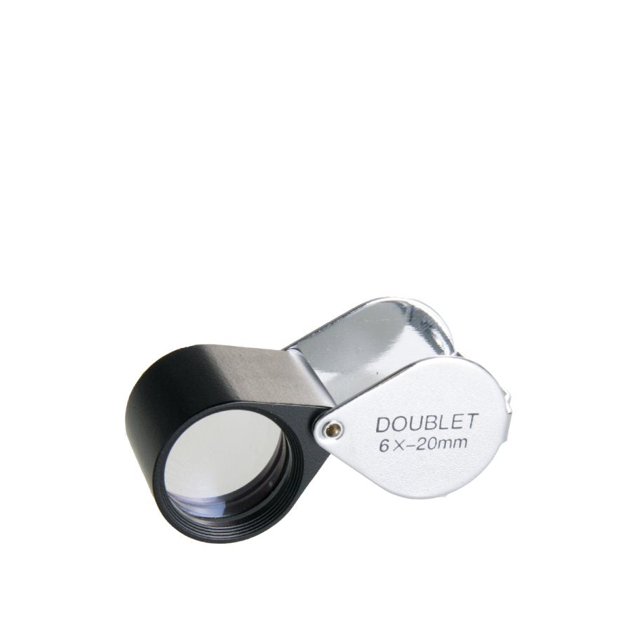 Aplanatisk botaniklupp med dubblett-system, 20 mm, 6x EN STL