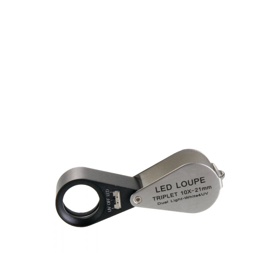 Akromatisk Botaniklupp Med Triplettsystem, 21 mm, 30x, UV/LED EN STL