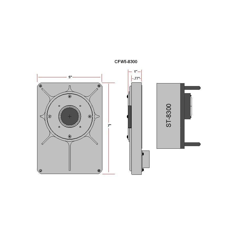 FW5-8300, 5-positions, 36 mm Filterhjul EN STL