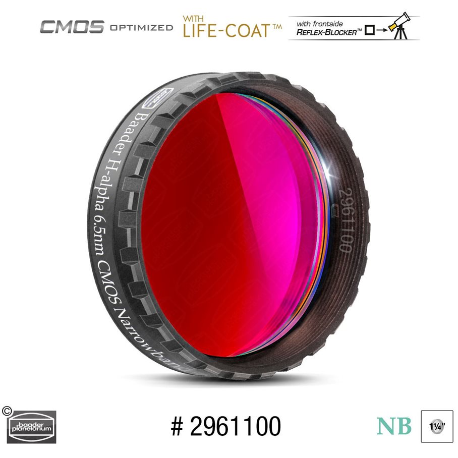 H-alfa Smalbandfilter MODELL H-ALFA 6,5 NM & STORLEK 1,25