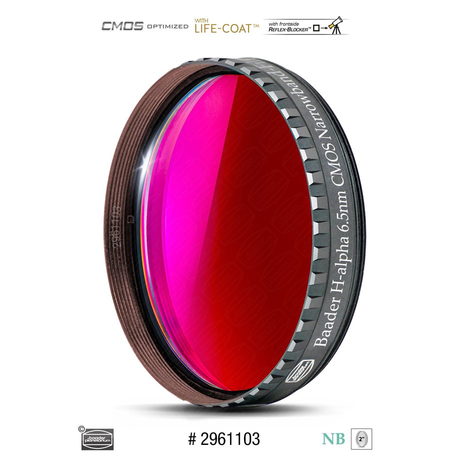 H-alfa Smalbandfilter MODELL H-ALFA 6,5 NM & STORLEK 2