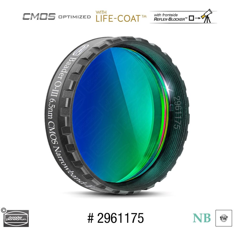O-III Smalbandfilter MODELL O-III 6,5 NM & STORLEK 1,25