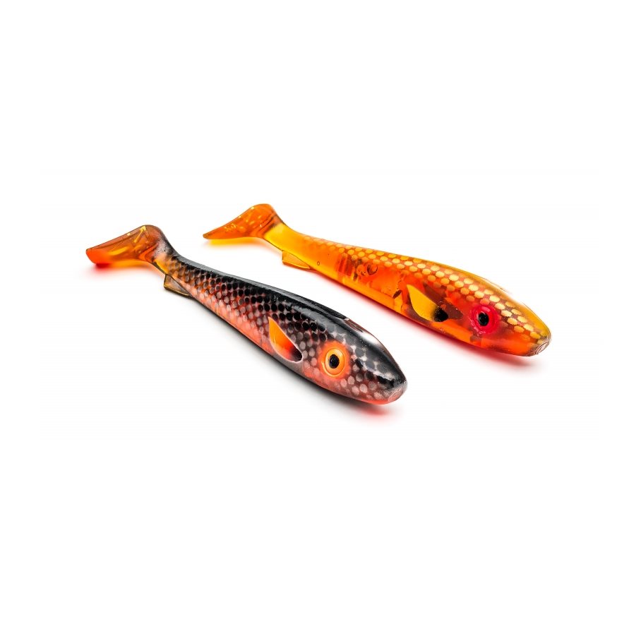 McRubber Flash 21 cm 2-pack MOTOROIL BLACK BACK OCH LIGHT MOTOROIL EELPOUT / 21CM / 88G