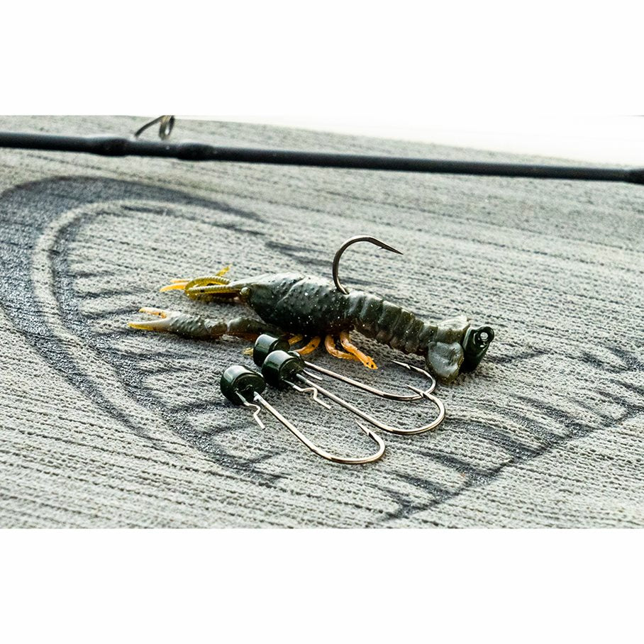 Ned Craw Floating 4 Stycken Gummibeten BLACK AND RED / 6,5 CM & 2,5 G
