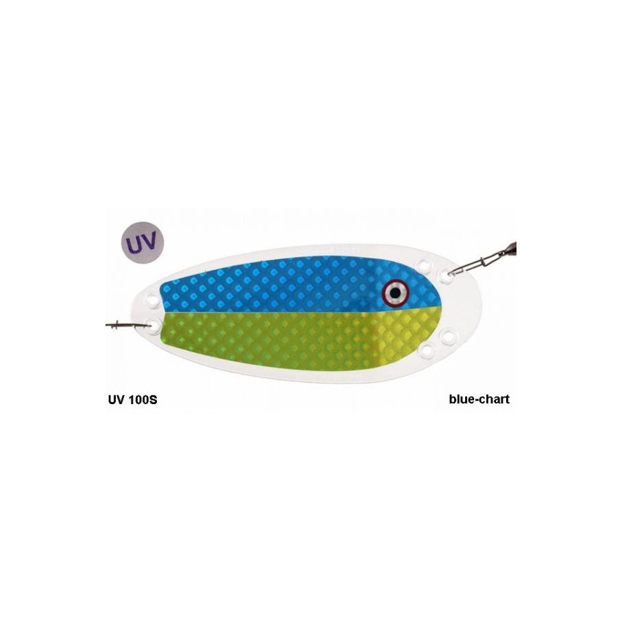 Flasher VK-Salmon 15 cm BLUE/CHARTREUSE UV / 15 CM