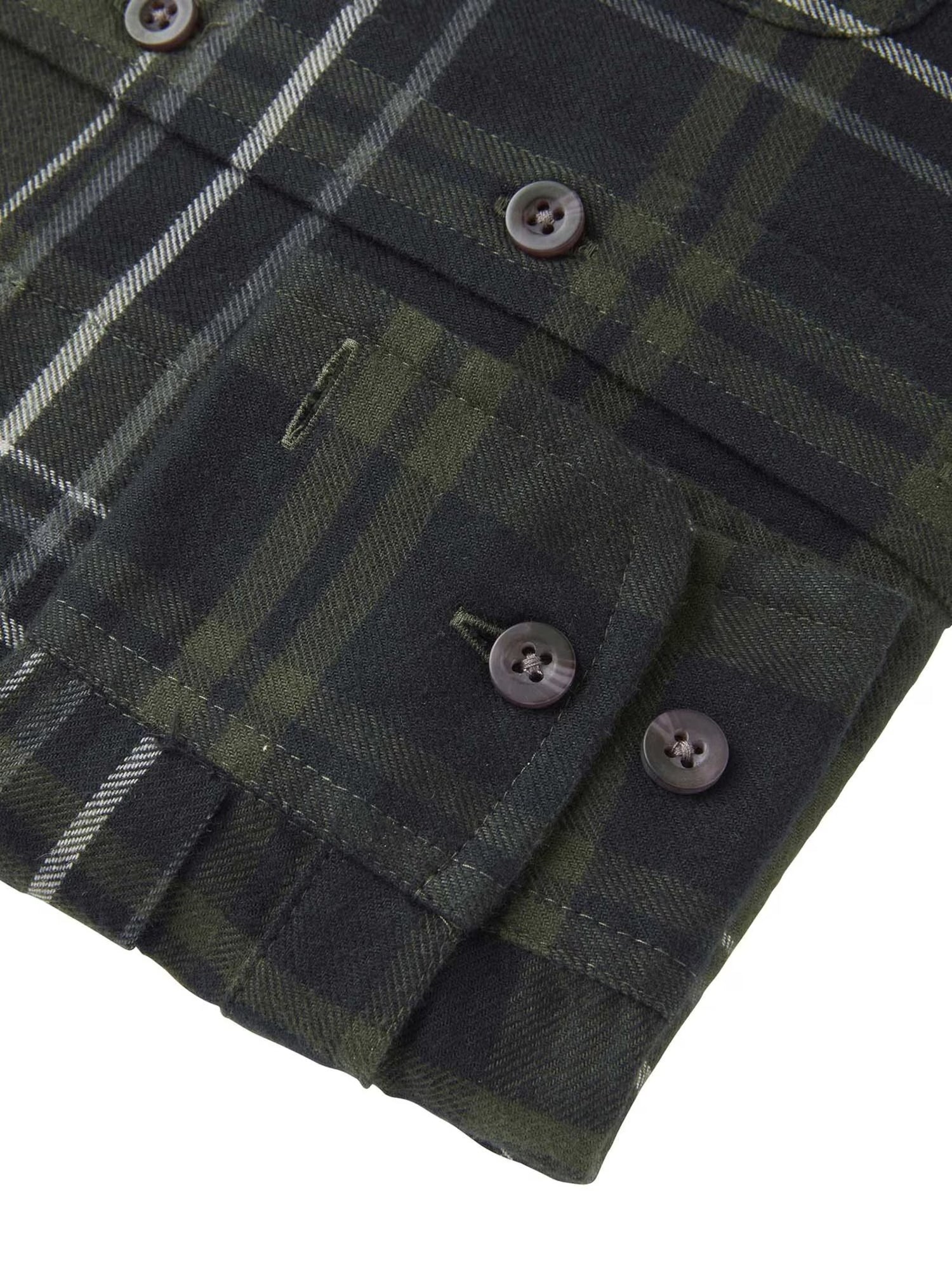 Heron Flannel Shirt Women OCTOBER GREEN CHECKED / 46