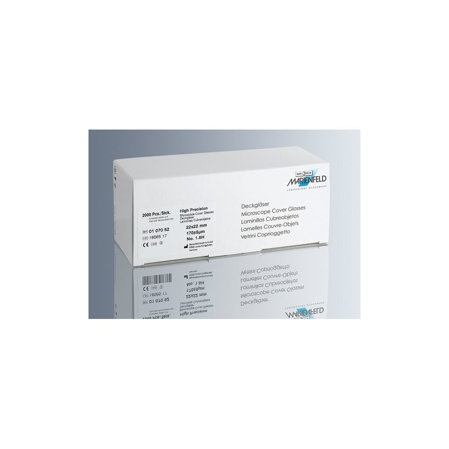 Täckglas, precision +/- 0,5 um, tjocklek 1,5H STORLEK 24X50 MM & ANTAL 100 ST