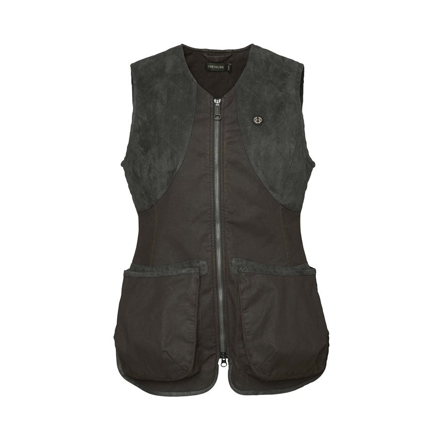 Vintage Dogsport Vest Women LEATHER BROWN / 38W