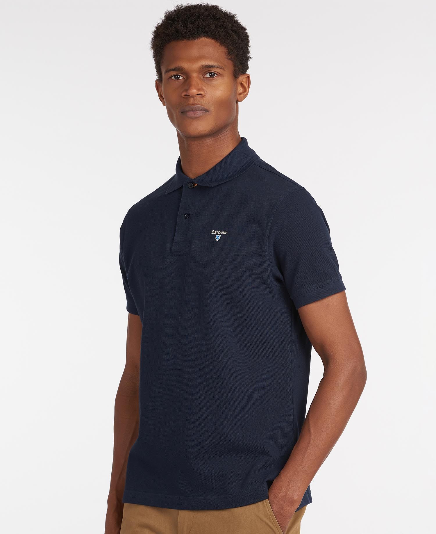 Tartan Pique Polo Men NEW NAVY / M