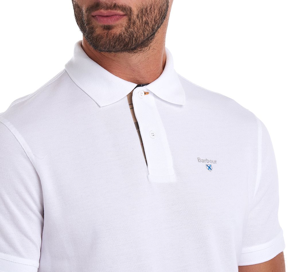 Tartan Pique Polo Men WHITE/DRESS / M