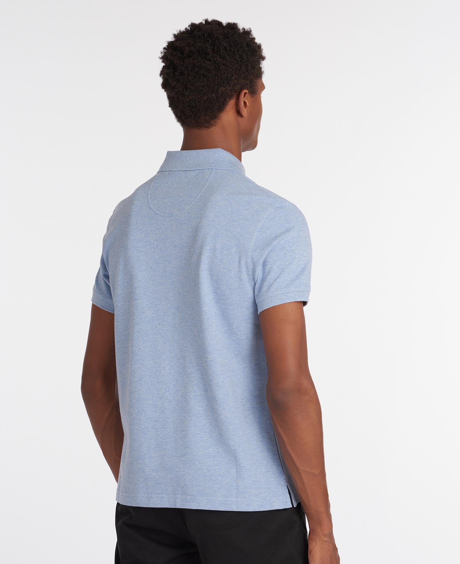 Tartan Pique Polo Men SKY MARL / XXL