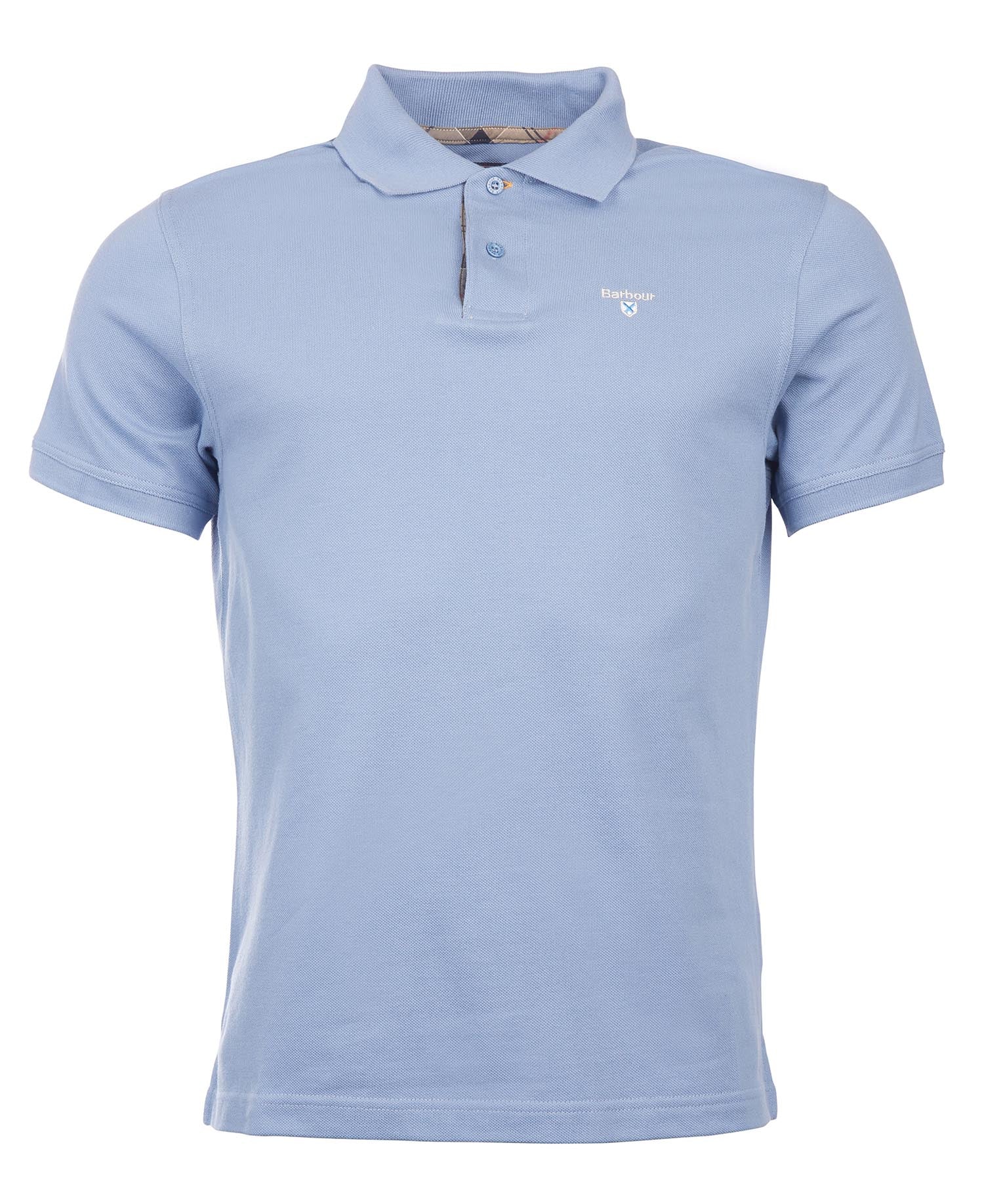 Tartan Pique Polo Men SKY MARL / S