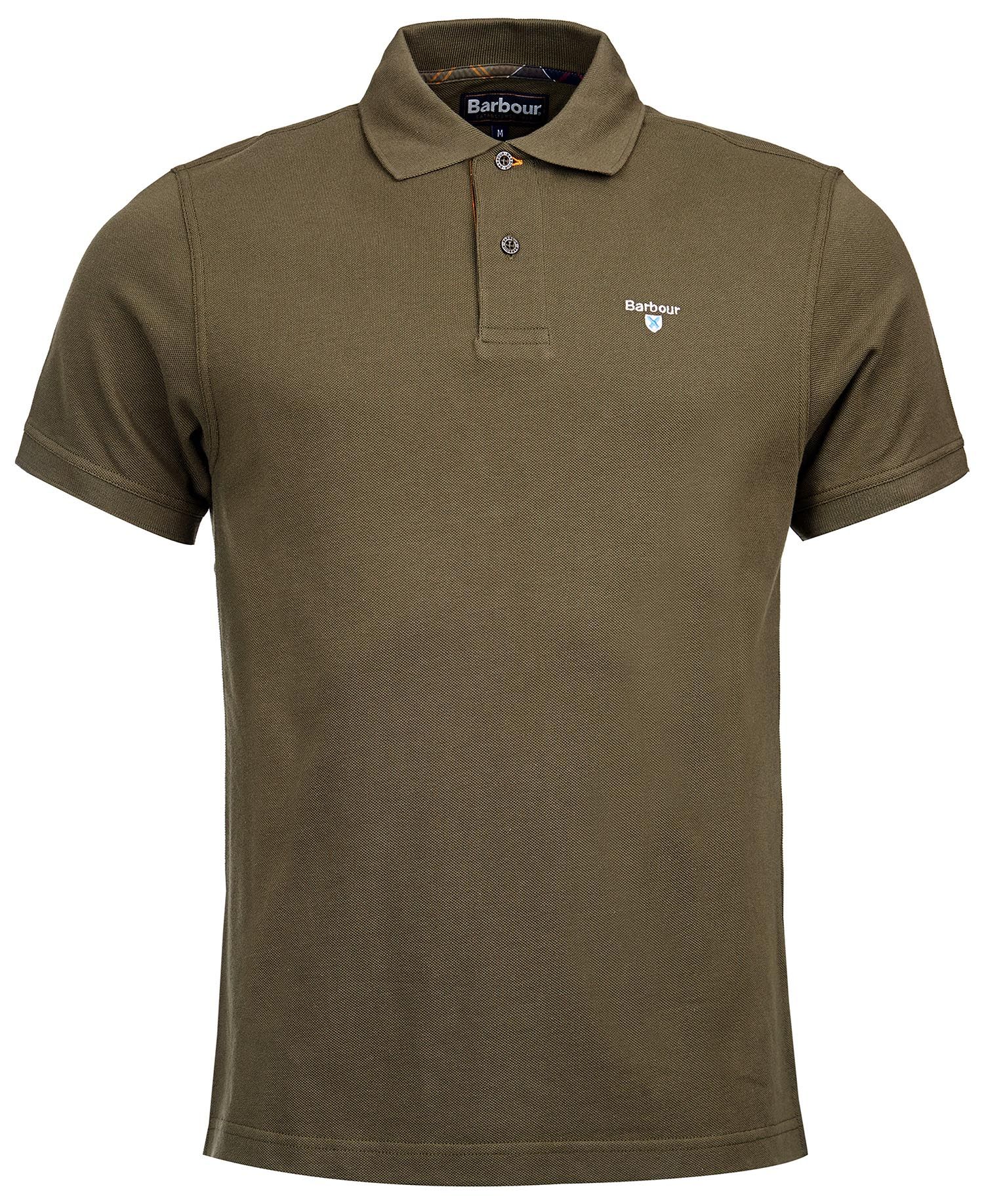 Tartan Pique Polo Men DARK OLIVE / S