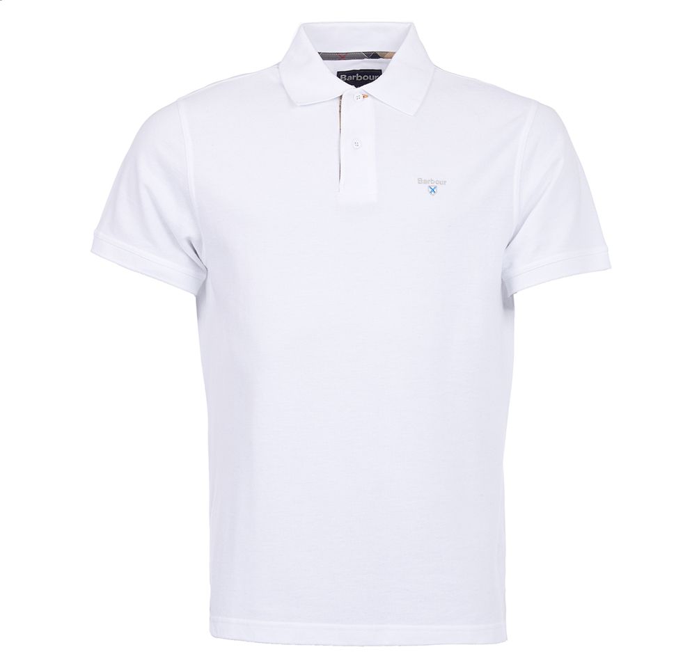 Tartan Pique Polo Men WHITE/DRESS / XXXL