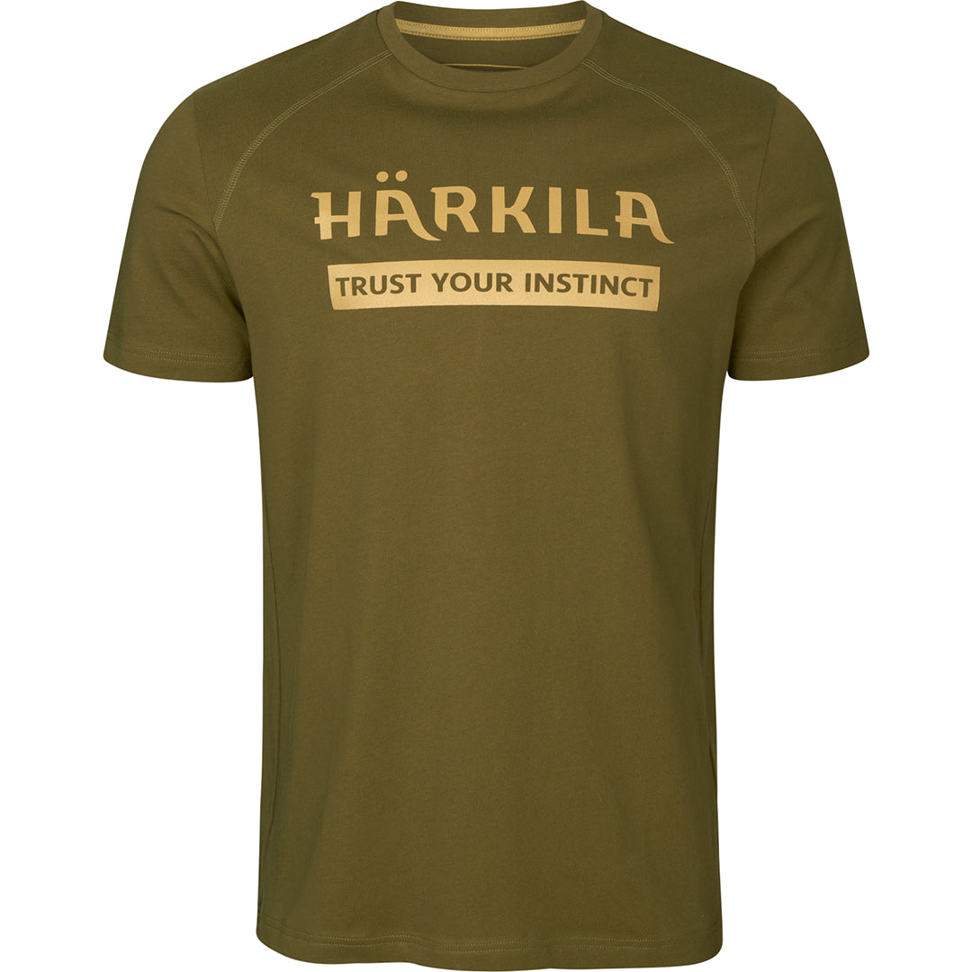 Logo t-shirt 2-pack ANTIQUE SAND/DARK OLIVE / L