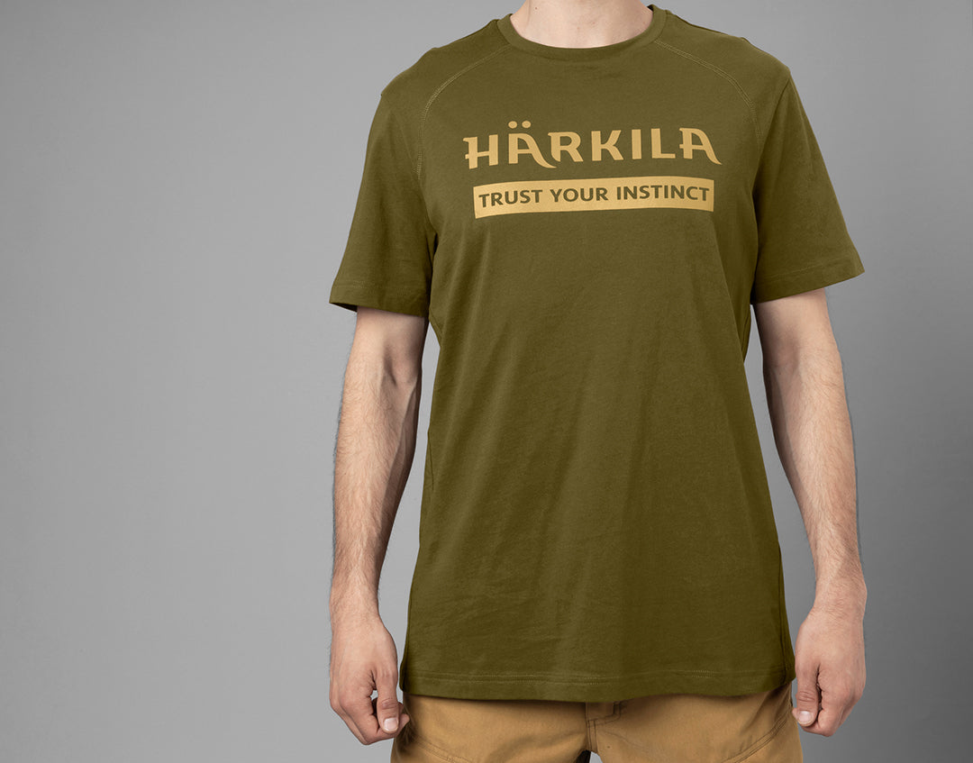 Logo t-shirt 2-pack ANTIQUE SAND/DARK OLIVE / 3XL