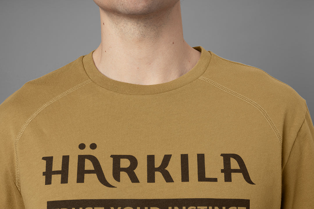 Logo t-shirt 2-pack ANTIQUE SAND/DARK OLIVE / 3XL