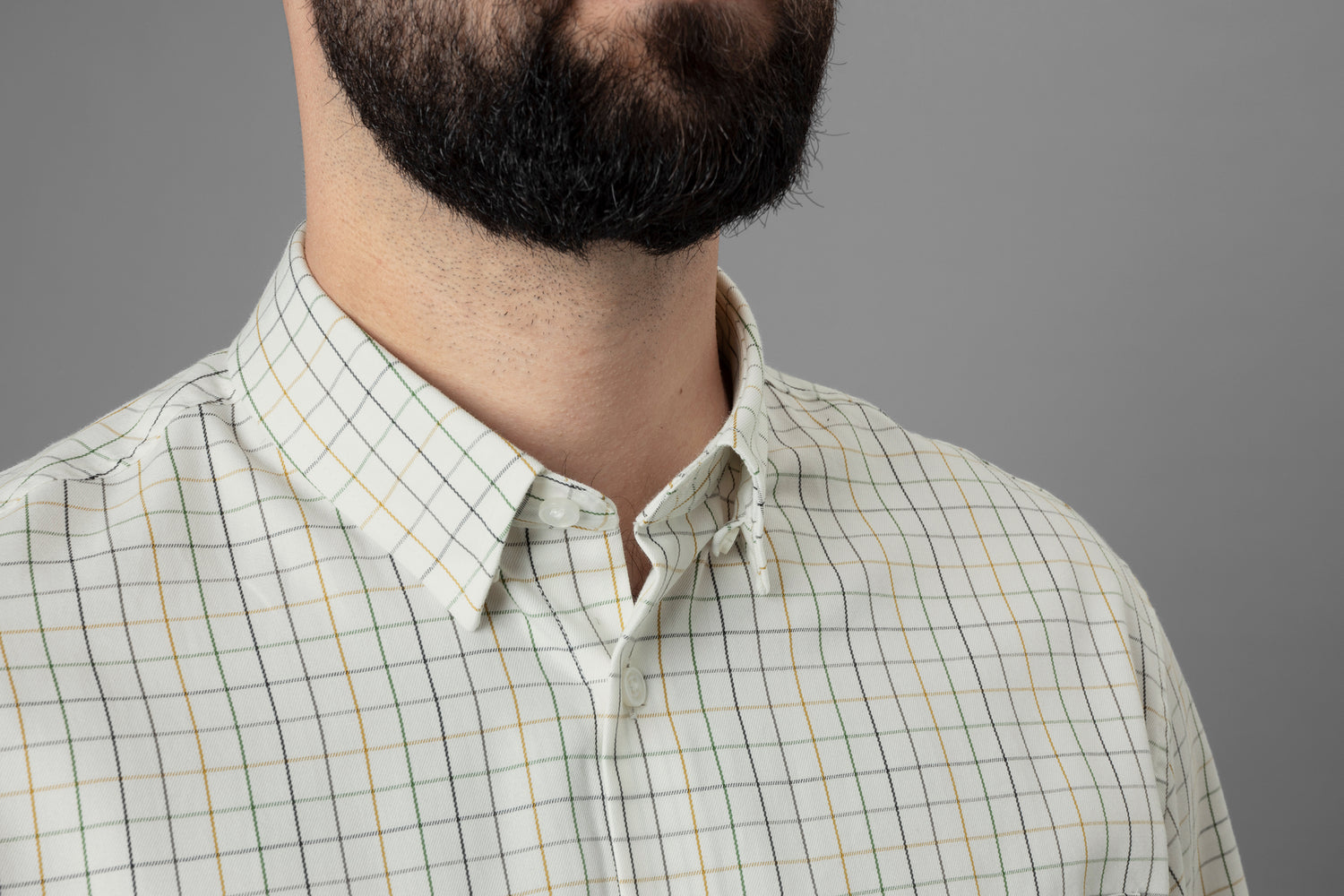 Allerston L/S skjorta EMERALD GREEN/WHITE / M