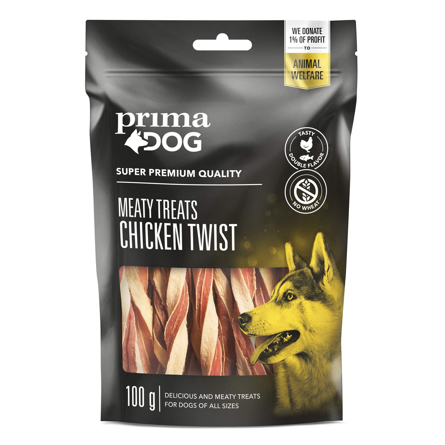 Meaty Treats 80 gr eller 100 Gr olika smaker SORT KYCKLINGTWIST & MÄNGD 100 G