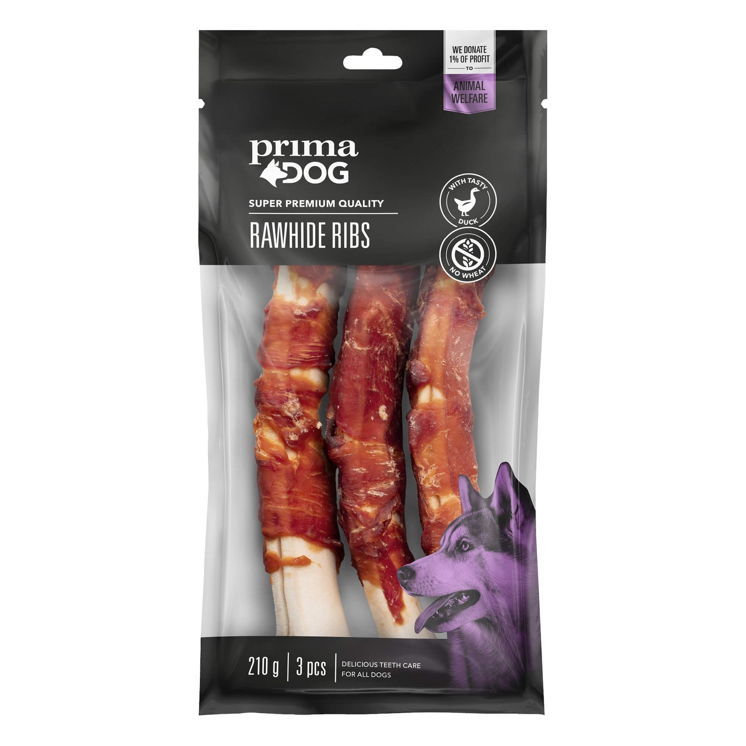 Tuggpinne- Kyckling, Lax, Anka eller Viltkött 100gr-400gr SORT ANKA & LÄNGD 17 CM & ANTAL 3 ST & MÄNGD 210 G