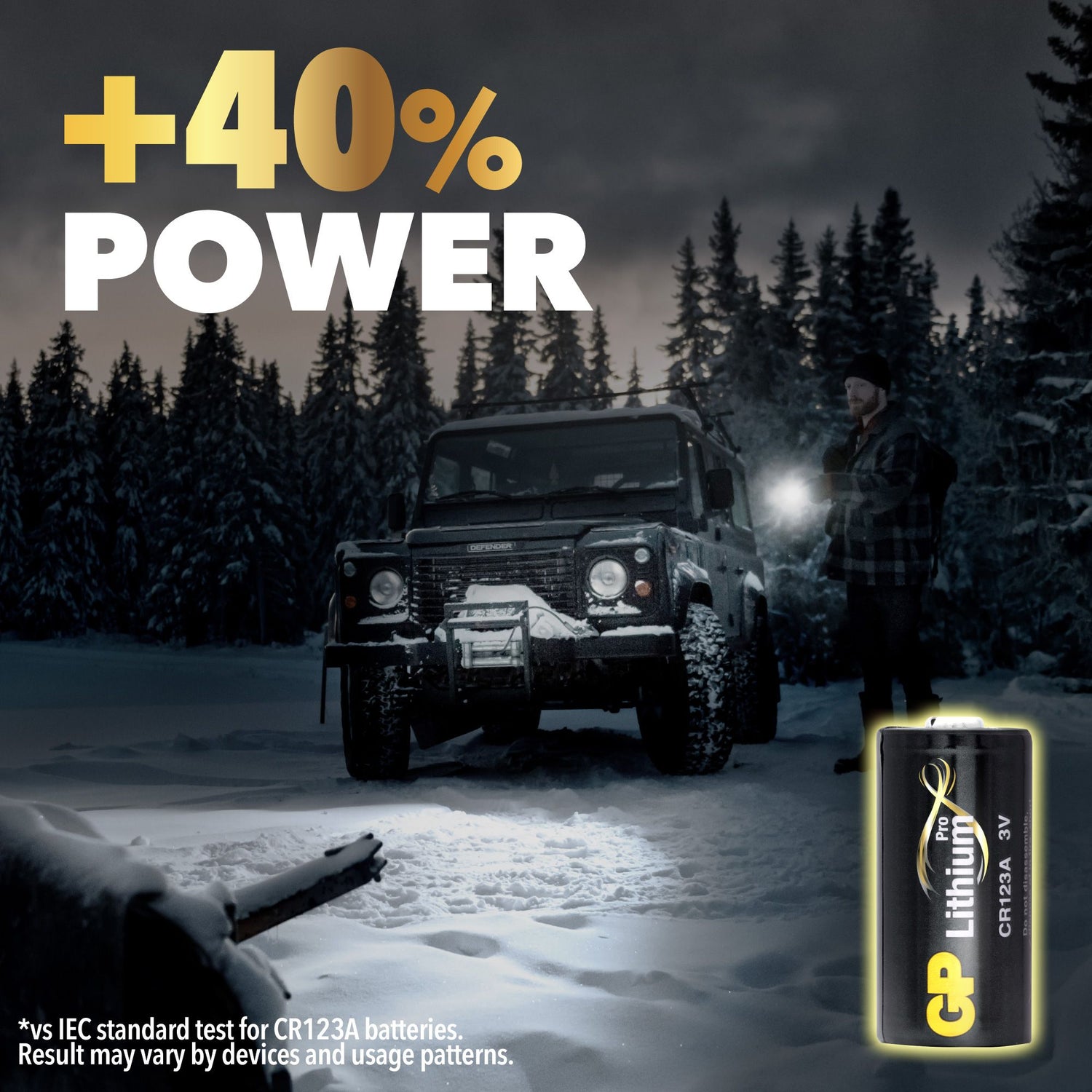 Pro Lithiumbatteri, CR123A, 1-pack SVART / EN STL