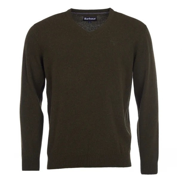 Patch Crew Neck Lambswool Sweater, herr SEAWEED / XXL