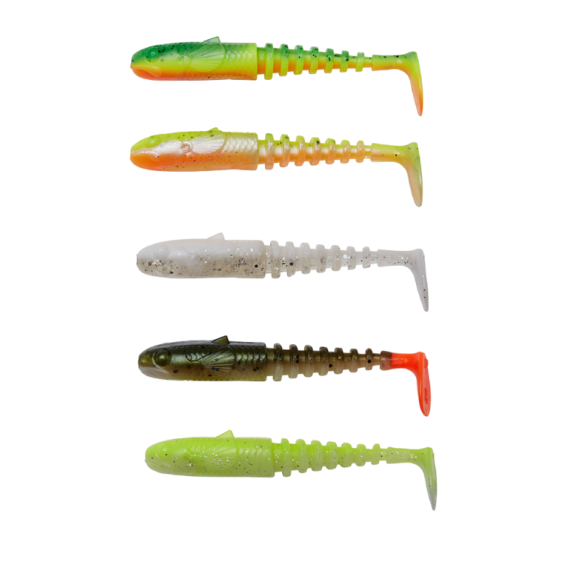 Gobster Shad Mix 5-pack DARK WATER MIX / 9 CM