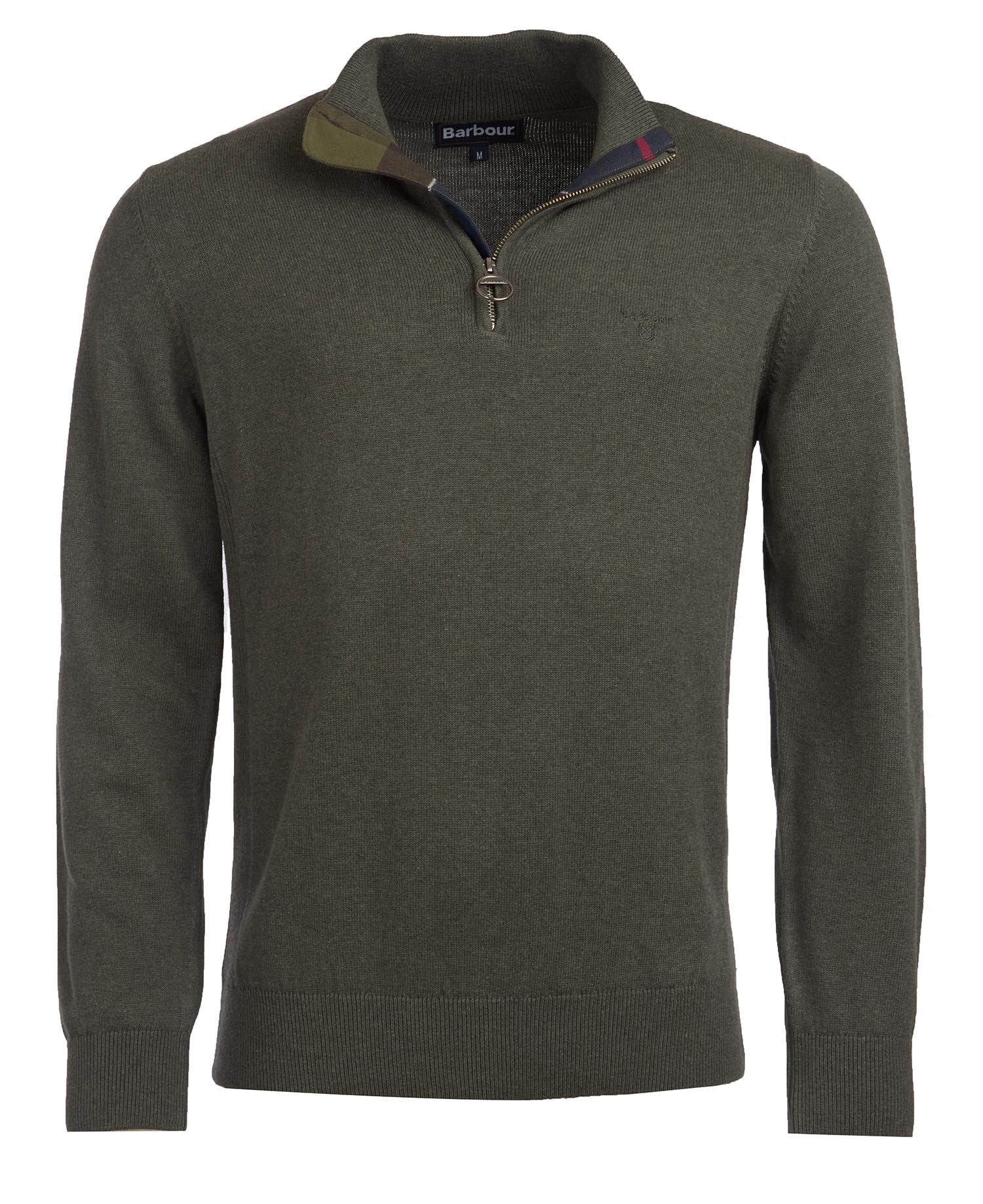 Cotton Half zip Men OLIVE MARL / L