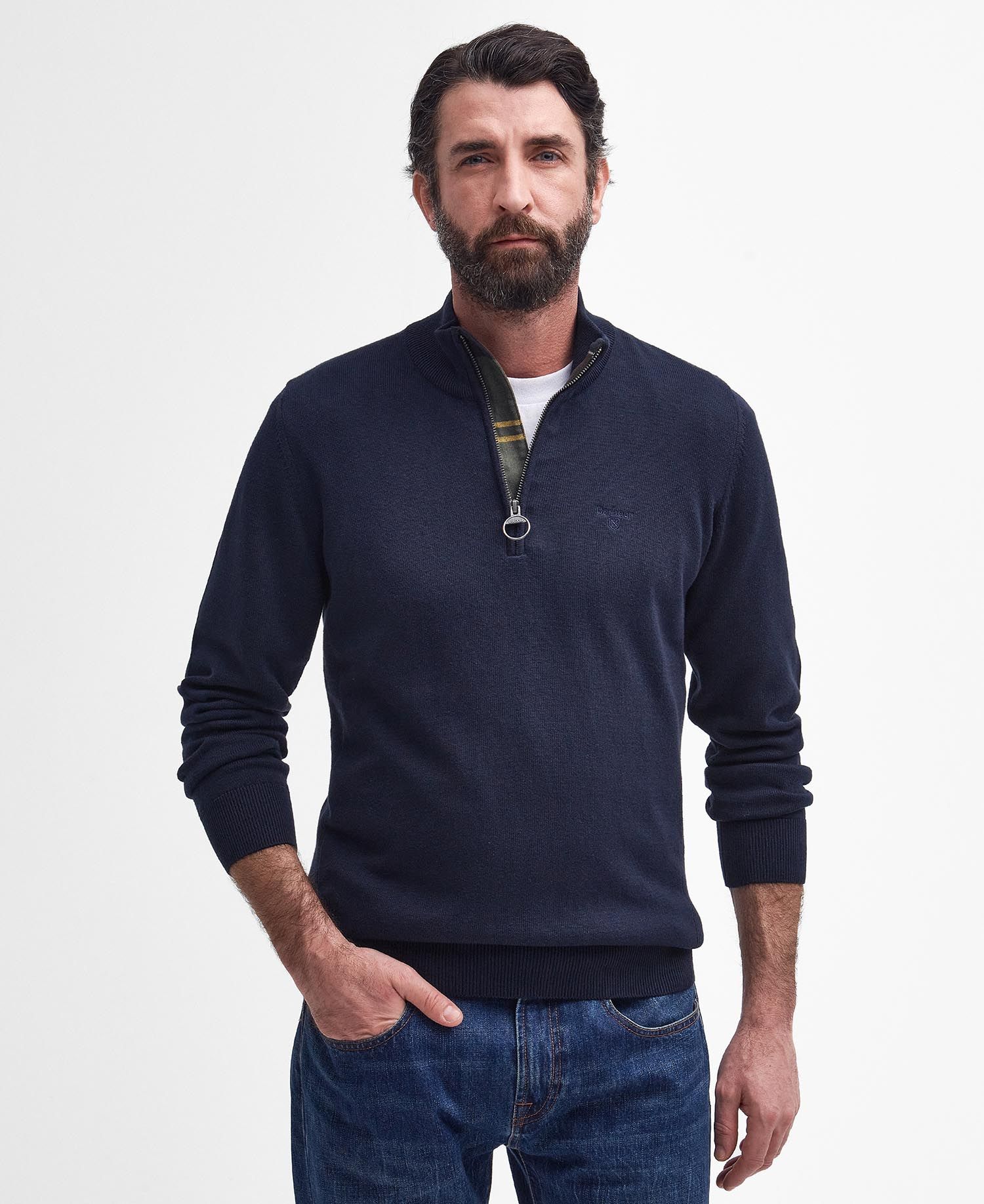 Cotton Half zip Men NAVY / M