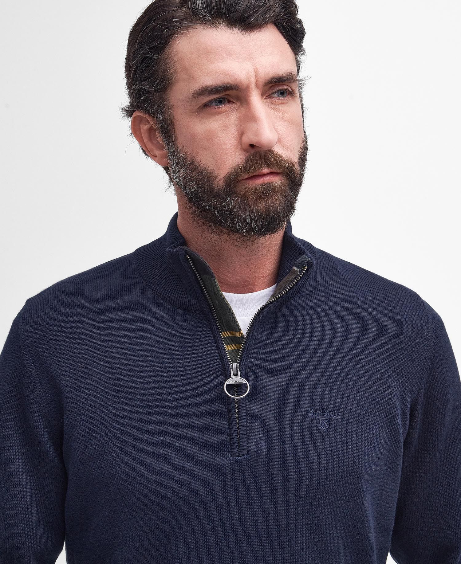 Cotton Half zip Men NAVY / XL