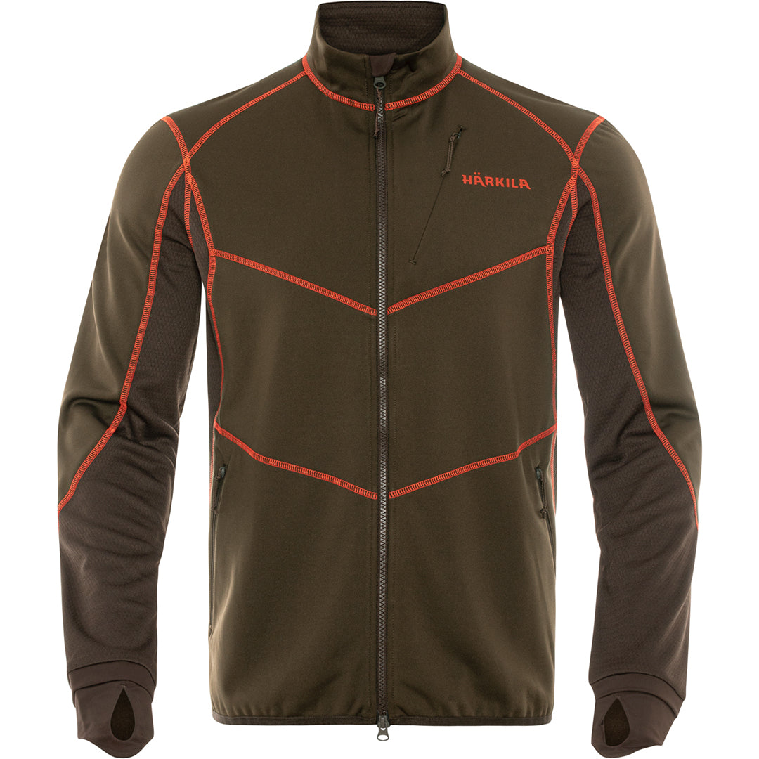 Scandinavian Fleece Jacka WILLOW GREEN/SHADOW BROWN / 3XL