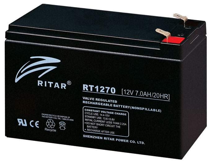 Ritar AGM SVART / 12 VOLT / 7 AH