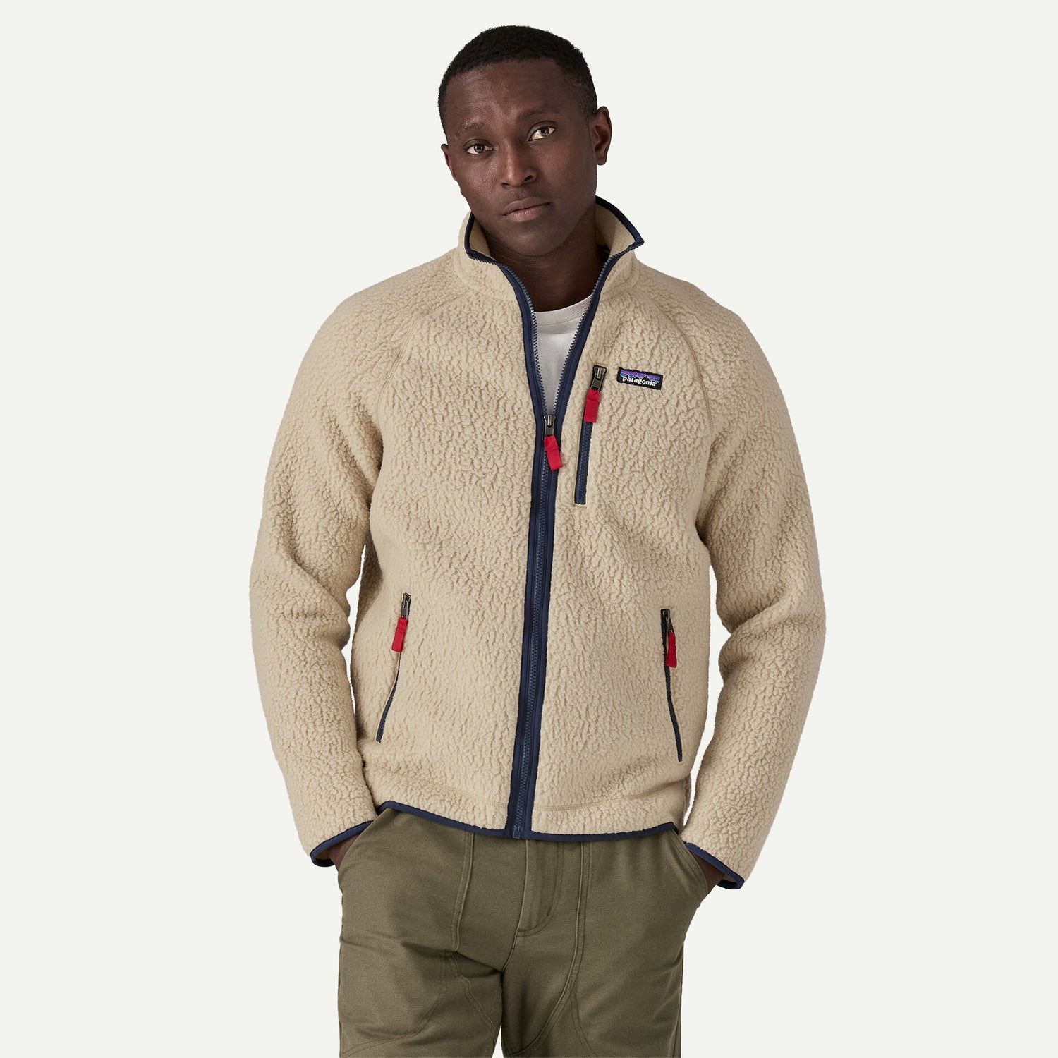 Men's Retro Pile Fleece Jacket EL CAP KHAKI / M