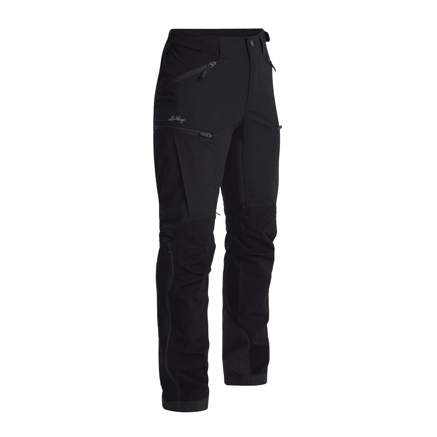 Makke Womens High Waist Curved Pant BLACK / 42