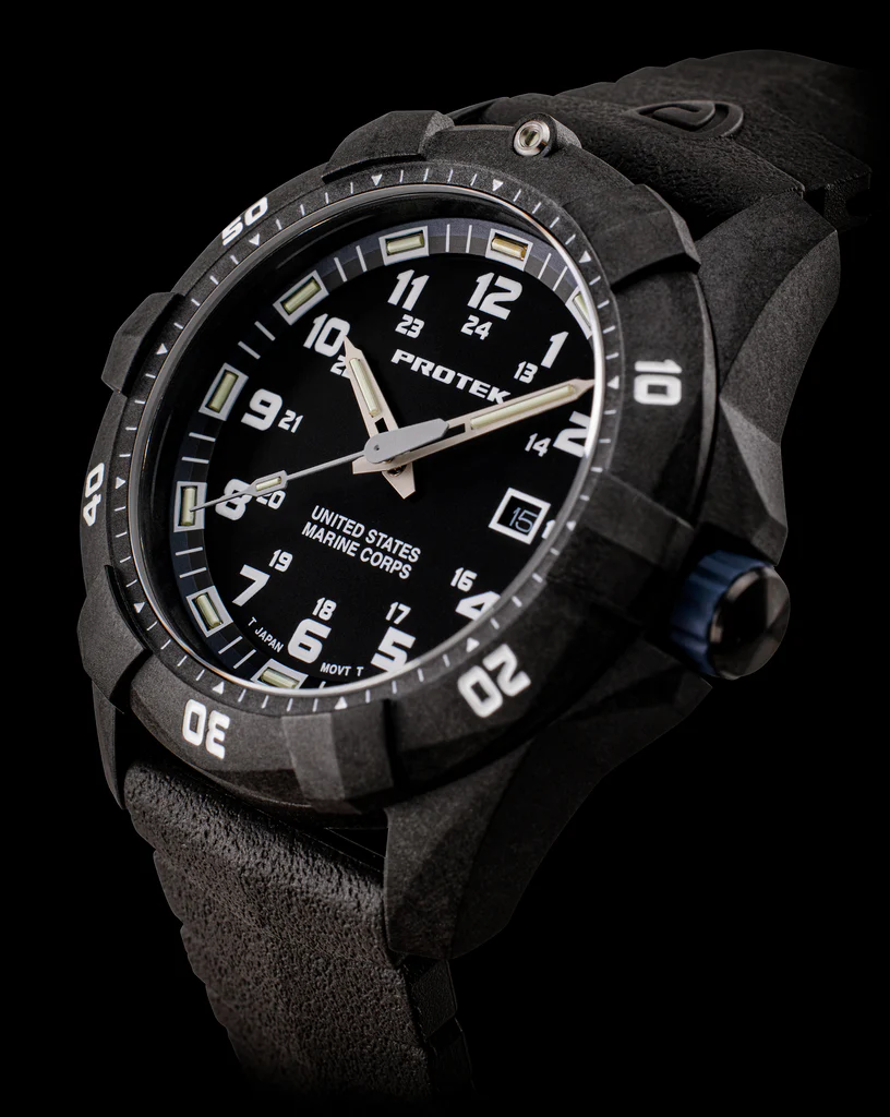 Carbon Composite Dive Series 1010 USMC SVART BLÅ MED SVART ARMBAND / 1 ST / EN STL