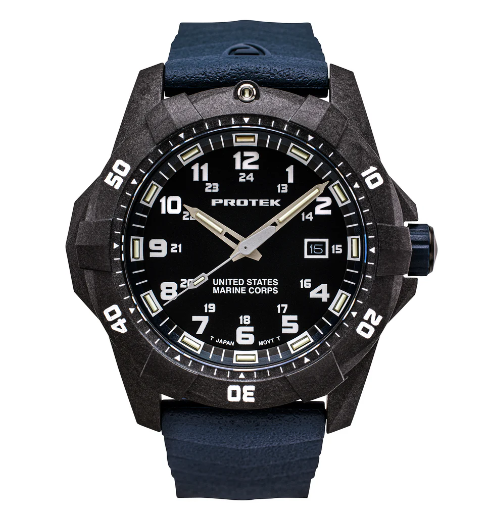 Carbon Composite Dive Series 1010 USMC SVART BLÅ MED BLÅTT ARMBAND / 1 ST / EN STL
