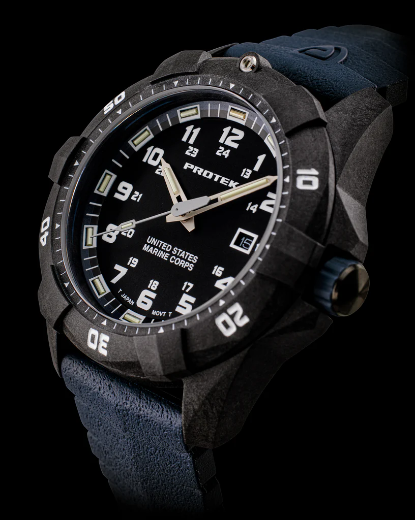 Carbon Composite Dive Series 1010 USMC SVART BLÅ MED BLÅTT ARMBAND / 1 ST / EN STL