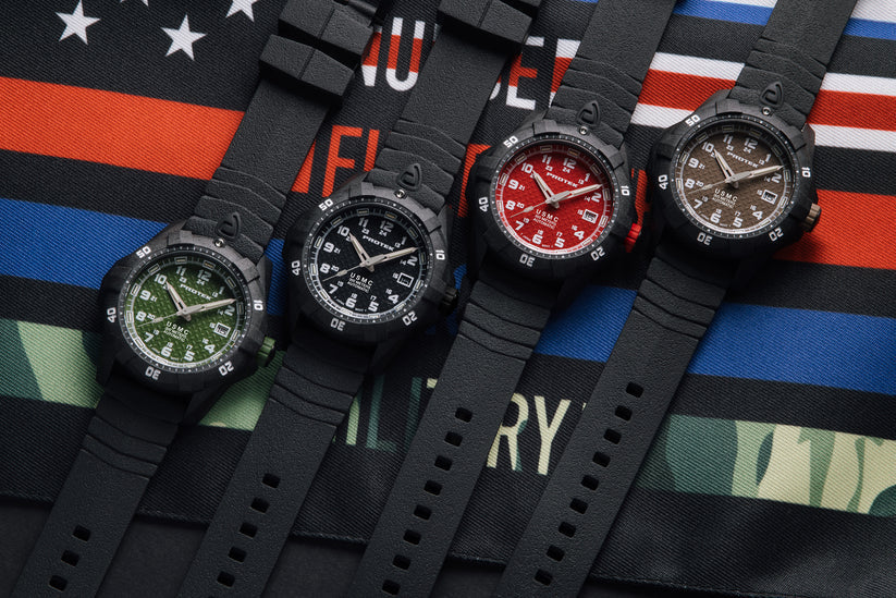 Protek Automatic Carbon USMC Dive Series 1210 SVART D SAND MED SVART ARMBAND / 1 ST / EN STL