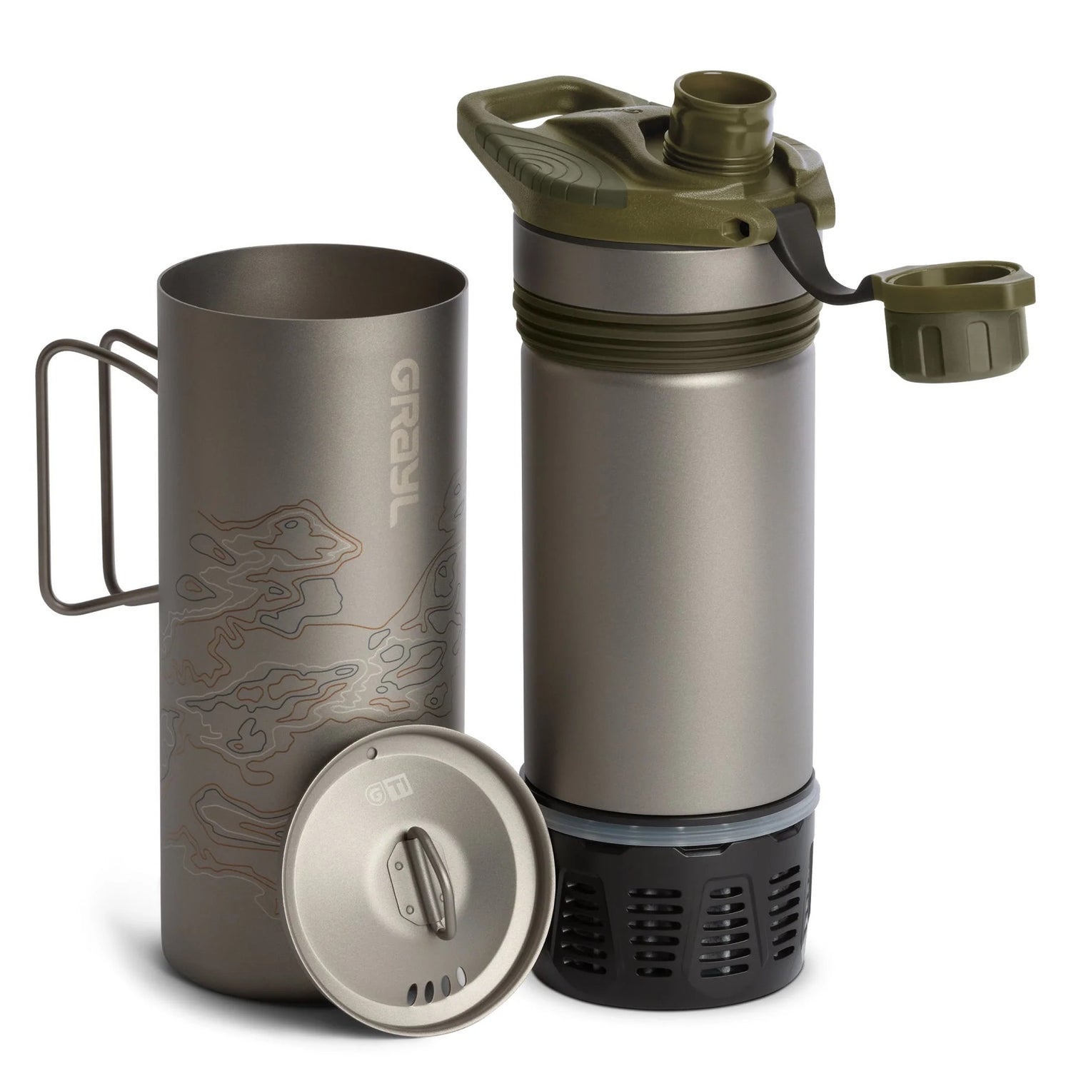 GeoPress Purifier Titan 710 ml OLIVE DRAB / ONE SIZE
