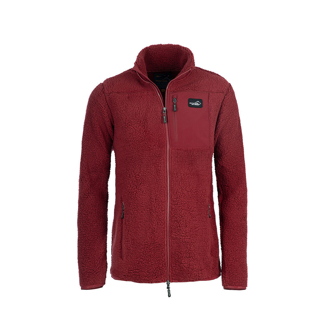 Sherpa Fleecejacket Women DARK RED / XS