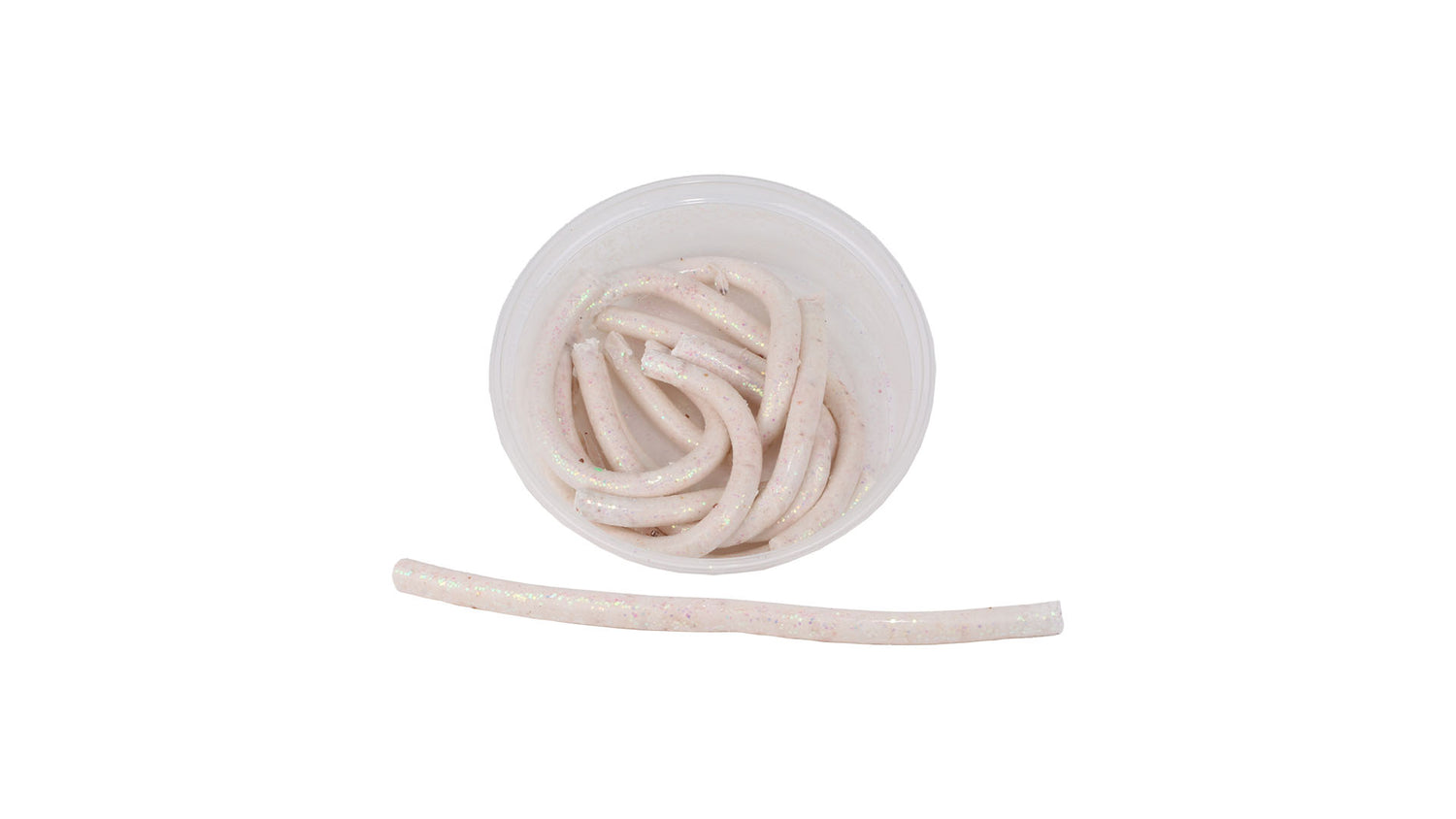 Hydro Worms 8st WHITE / FLYTANDE