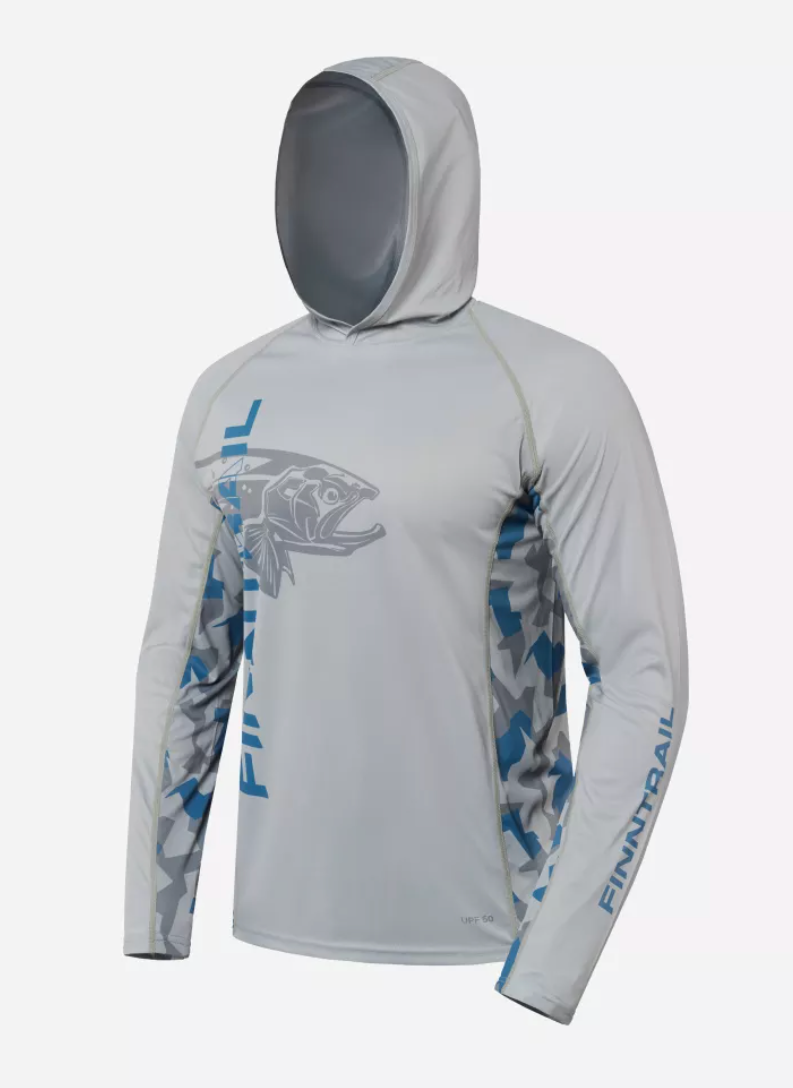 Sun Protection Long Sleeve Big Fish GREY / LARGE