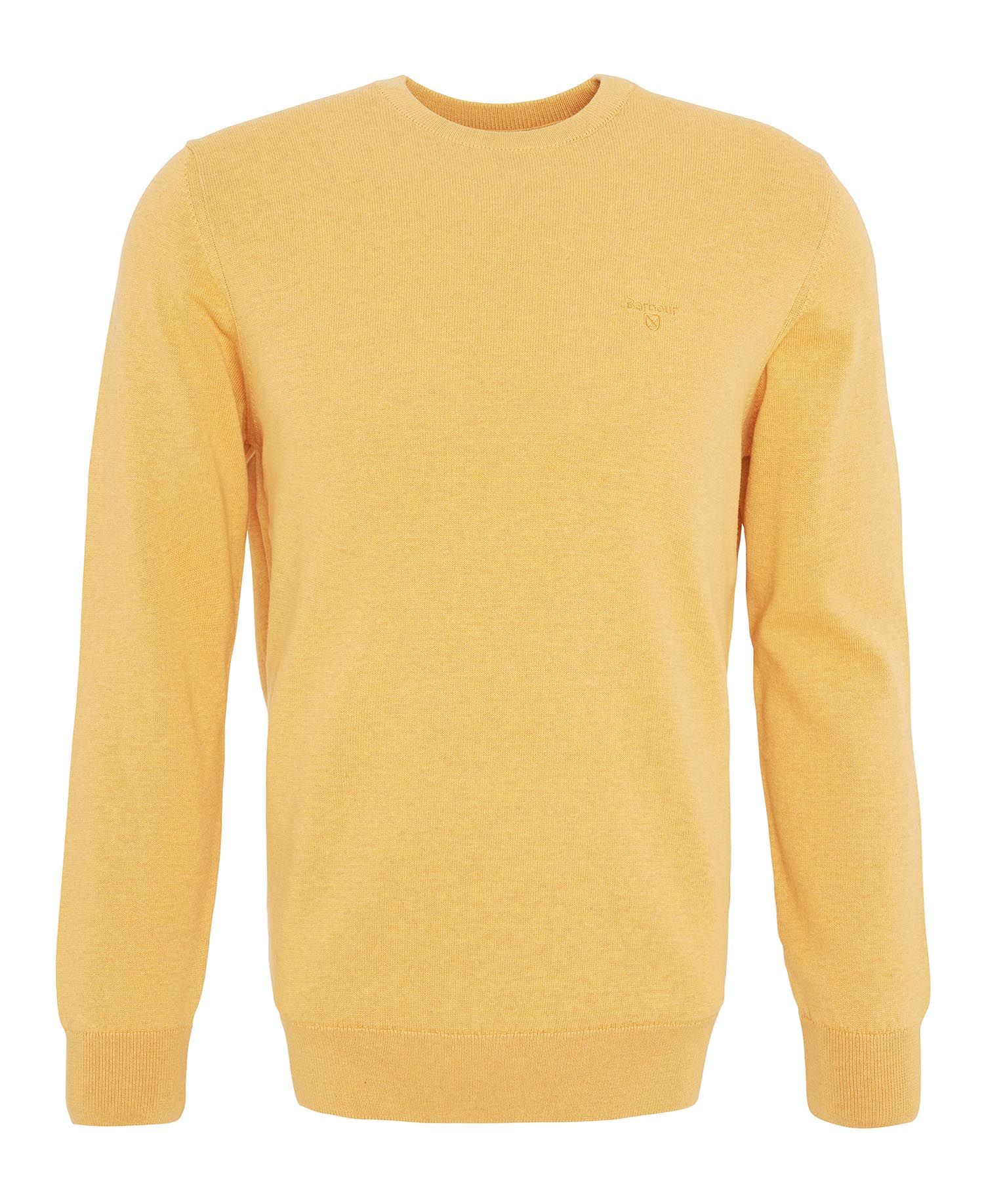 Pima Cotton Crew Neck Jumper Men HONEY GOLD / XXL